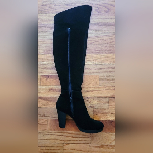 Nine west gorgeous black boots over the knee sz 7.5M - Picture 2 of 8
